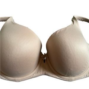 36DD Victoria secret lined demi BODY BY VICTORIA tan bra soft material underwire